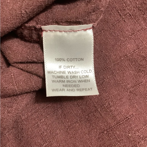 Tradlands Maroon Printed Polka Dots LS Shirt. Size XS. Made in San Francisco. - Picture 9 of 11